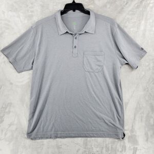STIO Mens Performance Polo Shirt Mens Size‎ Xl Gray Polyester Streach Soft